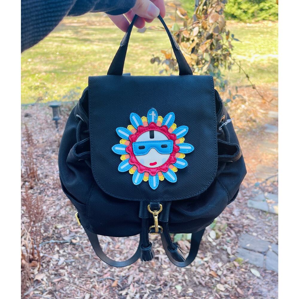 RARE Tory Burch Nylon Flower Child Appliqué Backpack – 2015 Limited Edition